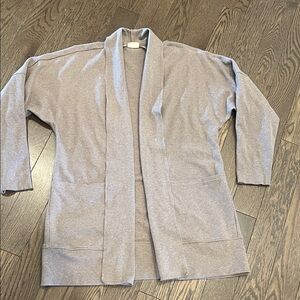 Pact Organic Cotton Open Front Cardigan XS Shawl Collar Pockets